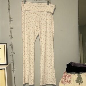 Aero Floral Print Fold-Over Sleep Pants